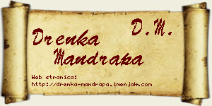 Drenka Mandrapa vizit kartica